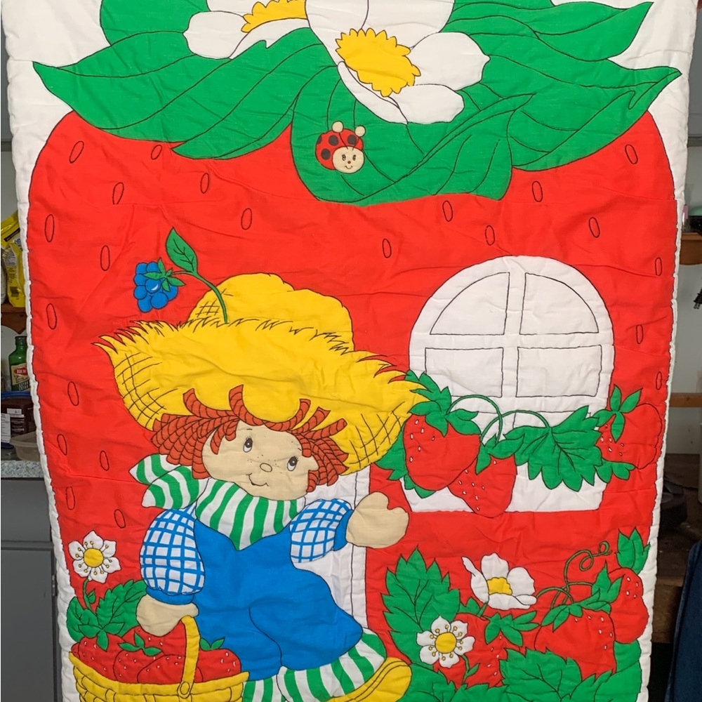 Huckleberry Pie Strawberry Shortcake Baby Blanket Quilt